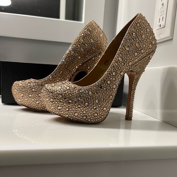 Benjamin Adams Modelo Rio Champagne Strass Shoes - Picture 5 of 5
